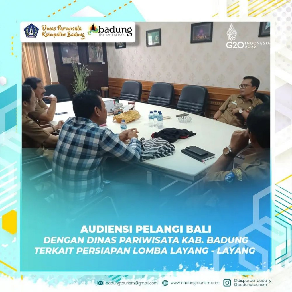 Audiensi Pelangi Bali Dengan Dinas Pariwisata Kabupaten Badung Terkait Persiapan Lomba Layang - Layang